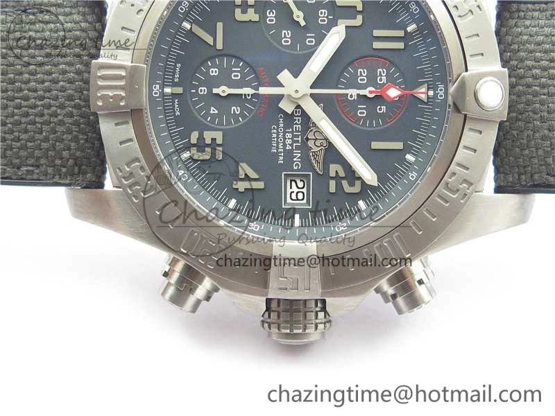Avenger Bandit Titanium V9F 1:1 Best Edition Gray Dial on Gray Nylon Strap A7750
