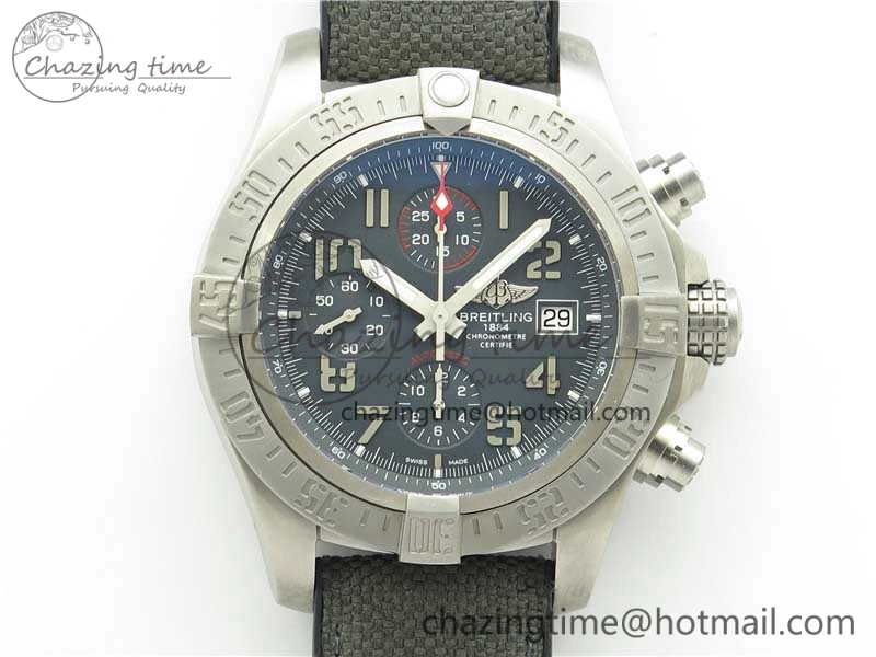 Avenger Bandit Titanium V9F 1:1 Best Edition Gray Dial on Gray Nylon Strap A7750