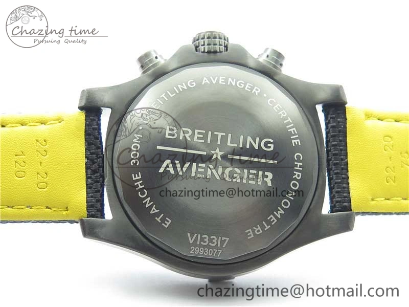 Avenger Bandit V13317 Titanium DLC B50 Best Edition Black Dial on Black Nylon Strap A7750