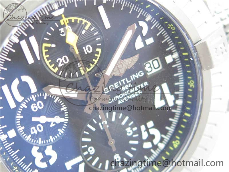 Avenger Bandit V13317 Titanium DLC B50 Best Edition Black Dial on Black Nylon Strap A7750