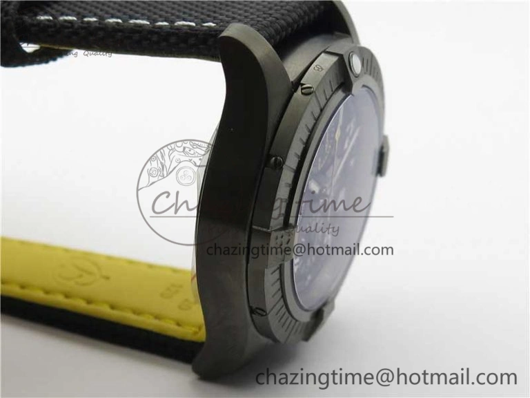 Avenger Bandit V13317 Titanium DLC B50 Best Edition Black Dial on Black Nylon Strap A7750