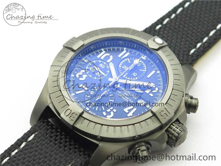 Avenger Bandit V13317 Titanium DLC B50 Best Edition Black Dial on Black Nylon Strap A7750