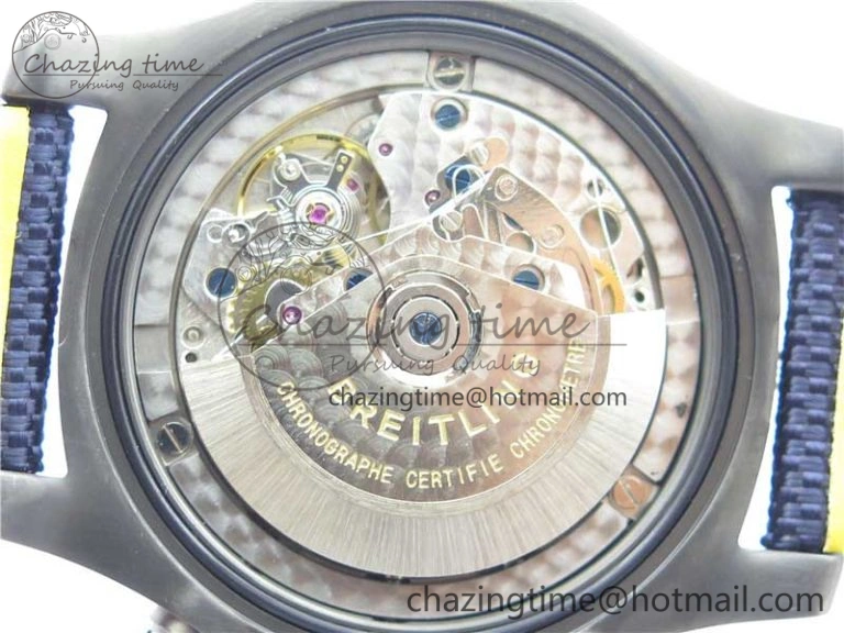 Avenger Bandit V13317 Titanium DLC B50 Best Edition Blue Dial on Blue Nylon Strap A7750