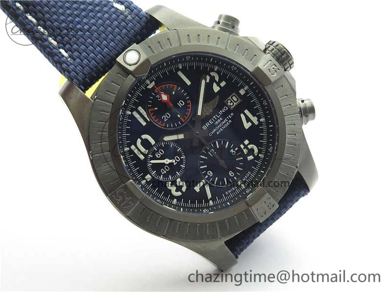 Avenger Bandit V13317 Titanium DLC B50 Best Edition Blue Dial on Blue Nylon Strap A7750
