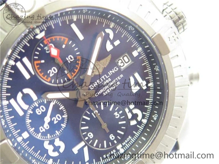 Avenger Bandit V13317 Titanium DLC B50 Best Edition Blue Dial on Blue Nylon Strap A7750