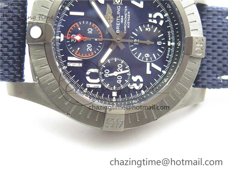 Avenger Bandit V13317 Titanium DLC B50 Best Edition Blue Dial on Blue Nylon Strap A7750
