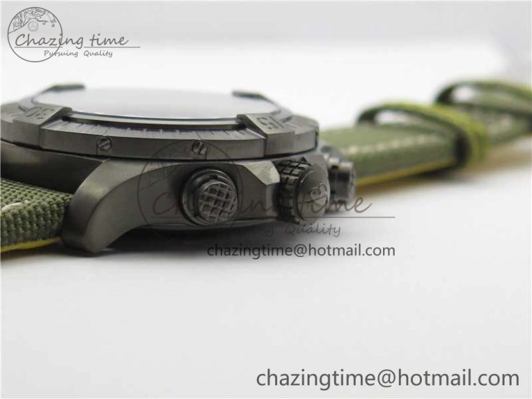 Avenger Bandit V13317 Titanium DLC B50 Best Edition Green Dial on Green Nylon Strap A7750