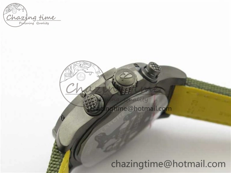 Avenger Bandit V13317 Titanium DLC B50 Best Edition Green Dial on Green Nylon Strap A7750