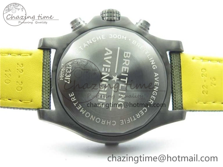 Avenger Bandit V13317 Titanium DLC B50 Best Edition Green Dial on Green Nylon Strap A7750
