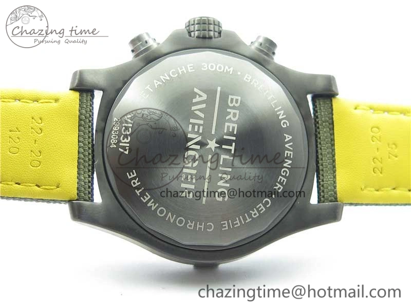 Avenger Bandit V13317 Titanium DLC B50 Best Edition Green Dial on Green Nylon Strap A7750