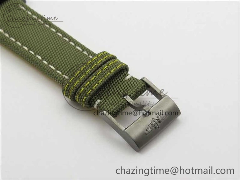 Avenger Bandit V13317 Titanium DLC B50 Best Edition Green Dial on Green Nylon Strap A7750