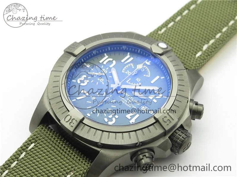 Avenger Bandit V13317 Titanium DLC B50 Best Edition Green Dial on Green Nylon Strap A7750