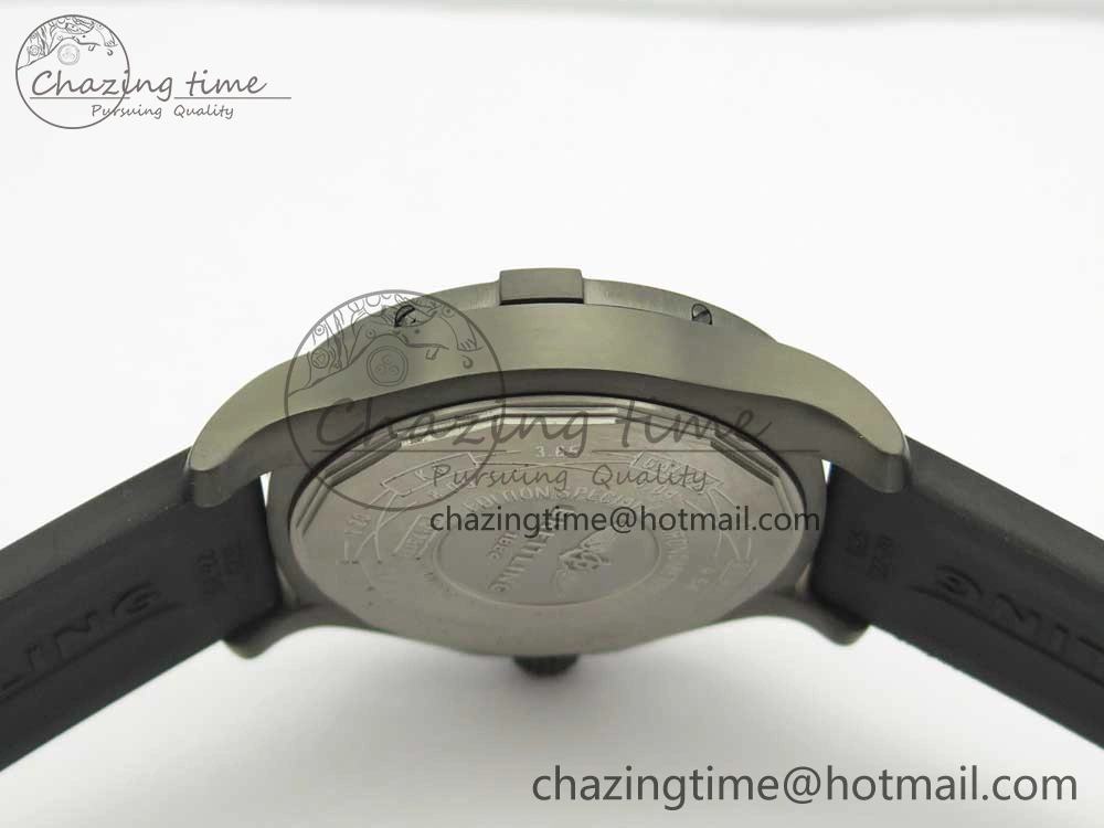 Avenger BlackBird 44mm DLC GF 1:1 Best Edition Titanium Case Black Dial on Black Rubber Strap A2824 V4 (Free Box)