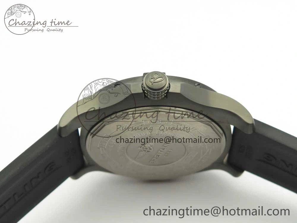 Avenger BlackBird 44mm DLC GF 1:1 Best Edition Titanium Case Black Dial on Black Rubber Strap A2824 V4 (Free Box)