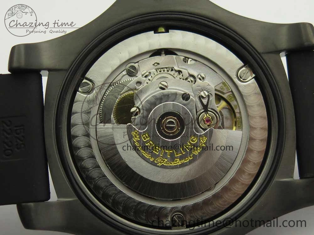 Avenger BlackBird 44mm DLC GF 1:1 Best Edition Titanium Case Black Dial on Black Rubber Strap A2824 V4 (Free Box)