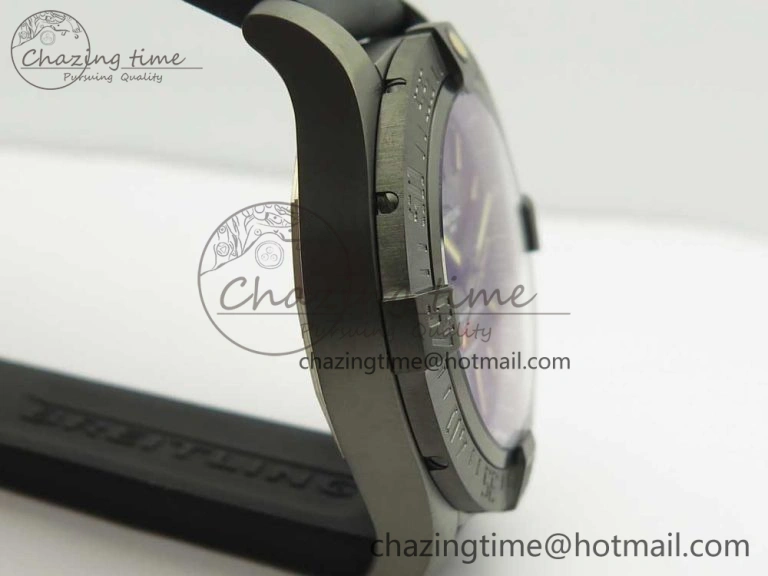 Avenger BlackBird 44mm DLC GF 1:1 Best Edition Titanium Case Black Dial on Black Rubber Strap A2824 V4 (Free Box)