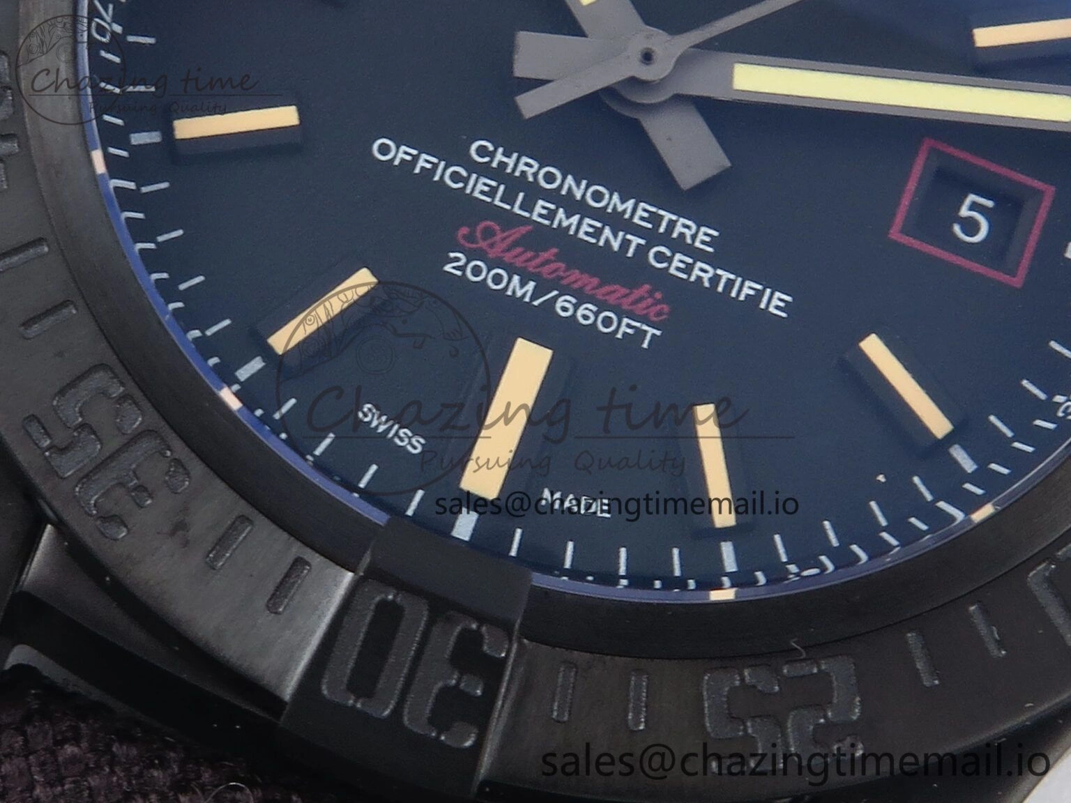 Avenger BlackBird 44mm TF 1:1 Best Edition Black Dial on Black Nylon Strap A2824