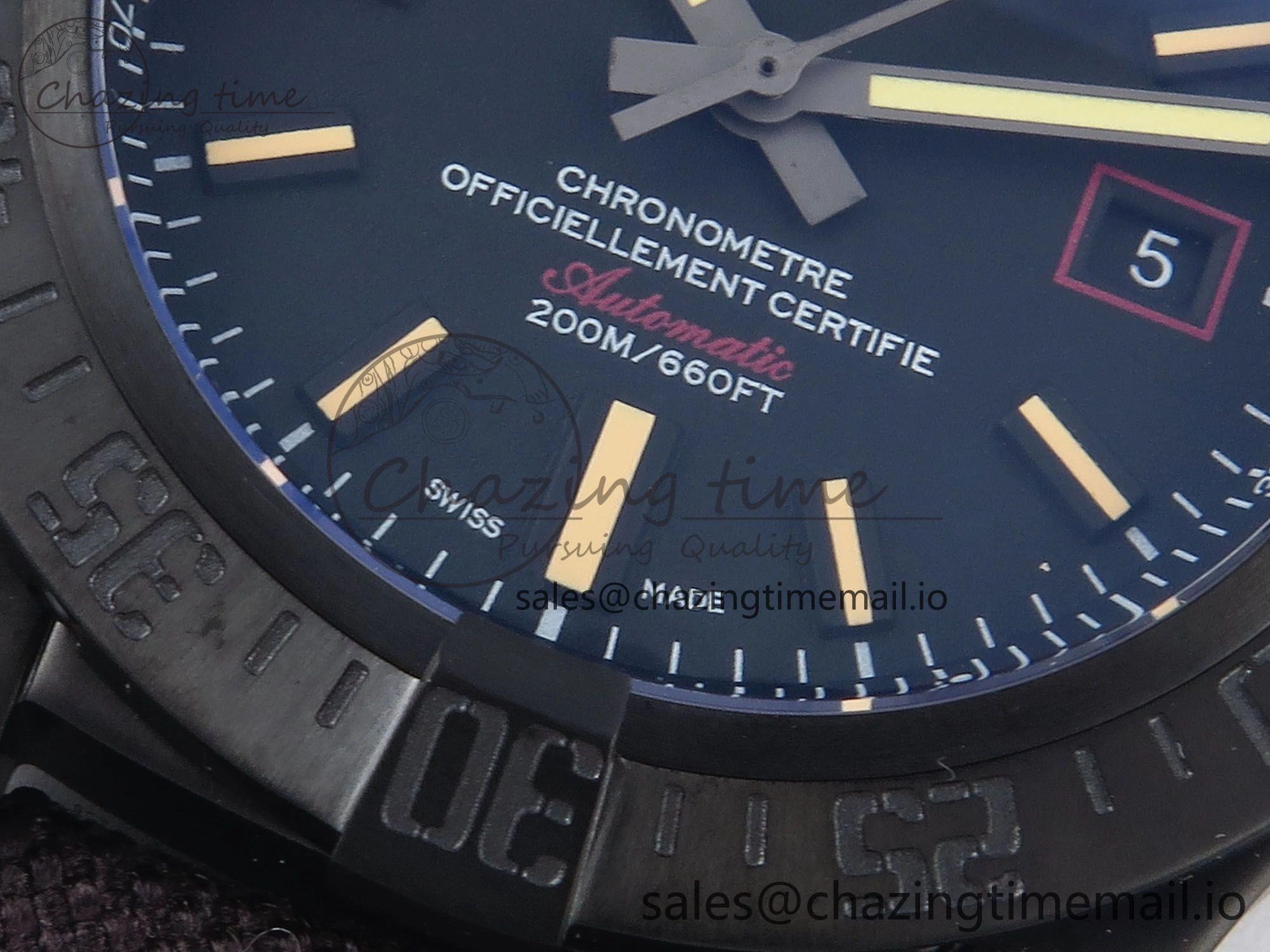 Avenger BlackBird 44mm TF 1:1 Best Edition Black Dial on Black Nylon Strap A2824