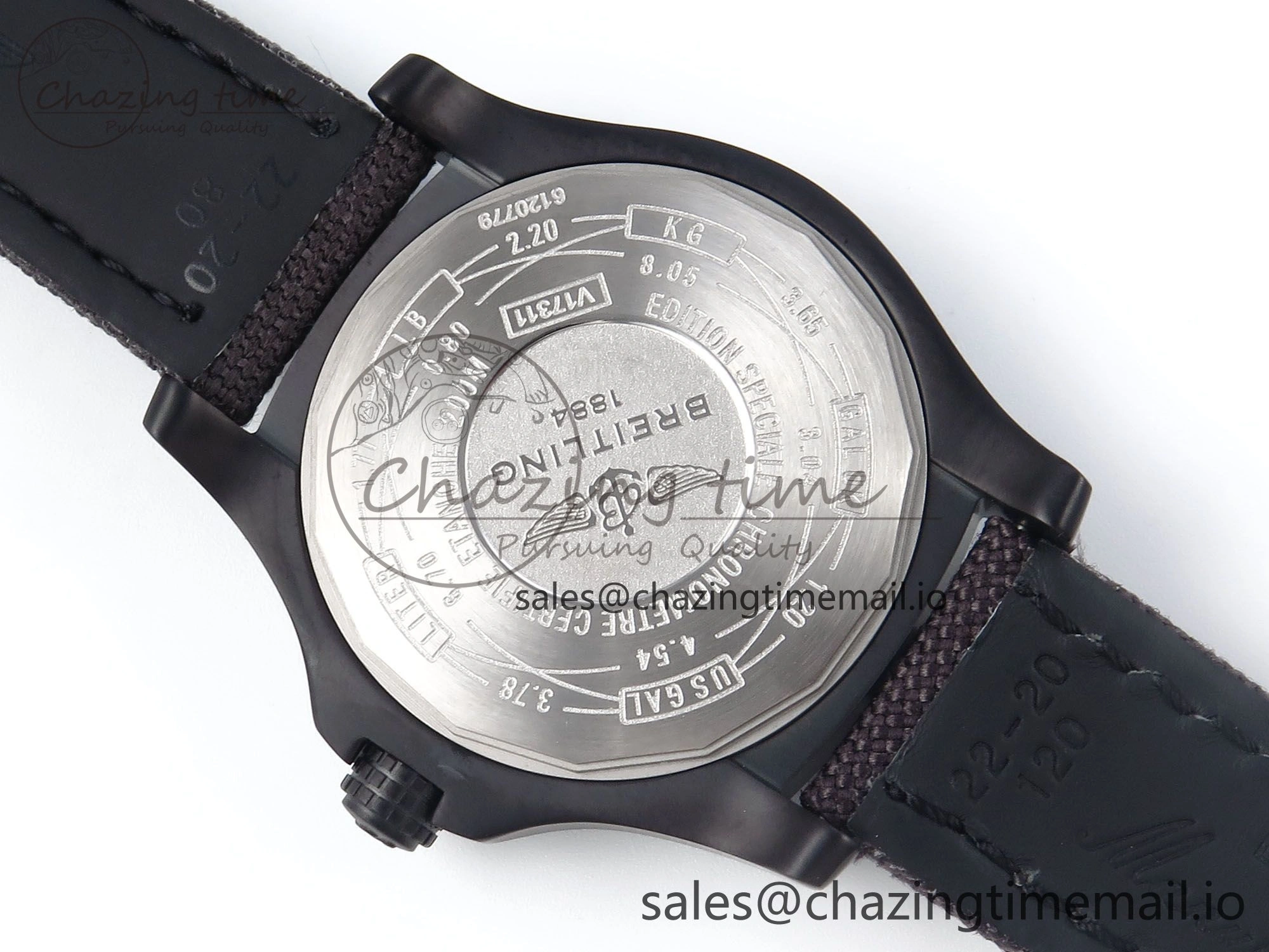 Avenger BlackBird 44mm TF 1:1 Best Edition Black Dial on Black Nylon Strap A2824
