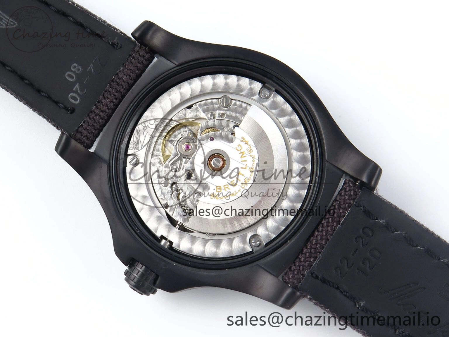 Avenger BlackBird 44mm TF 1:1 Best Edition Black Dial on Black Nylon Strap A2824