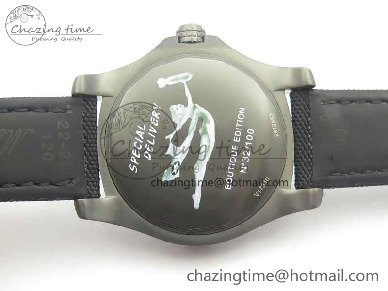 Avenger Blackbird V17310 DLC GF 1:1 Best Edition Black Textured Dial On Nylon Strap A2824