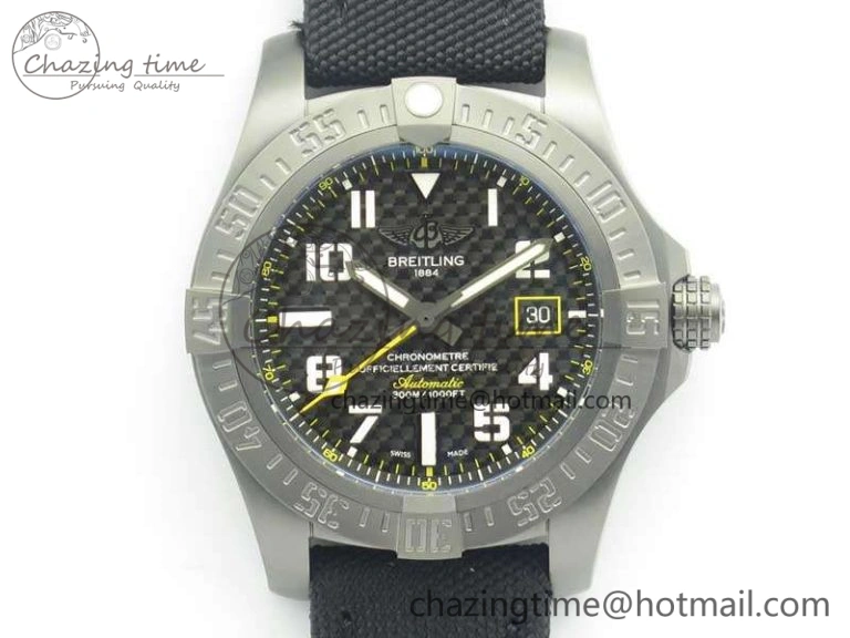 Avenger Blackbird V17310 DLC GF 1:1 Best Edition Black Textured Dial On Nylon Strap A2824