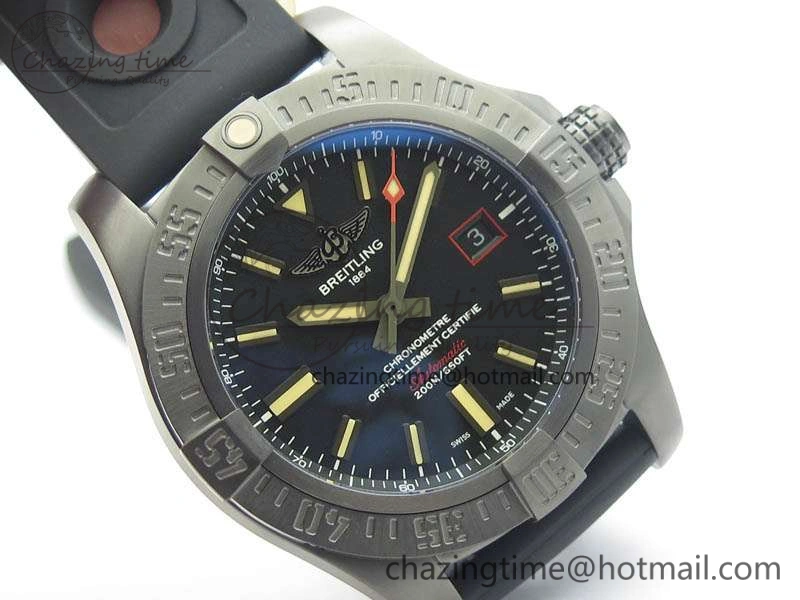 Avenger Blackbird V17311 DLC GF 1:1 Best Edition Black Dial On Rubber Strap A2824 V2
