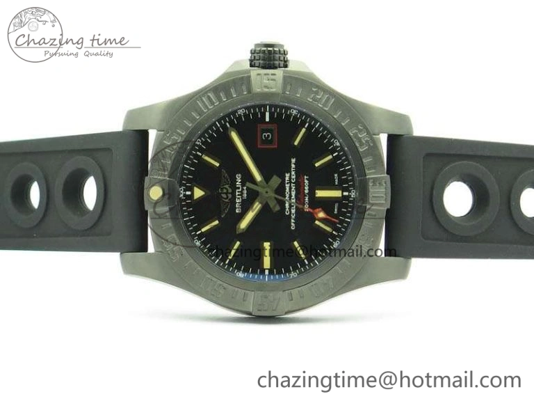 Avenger Blackbird V17311 DLC GF 1:1 Best Edition Black Dial On Rubber Strap A2824 V2