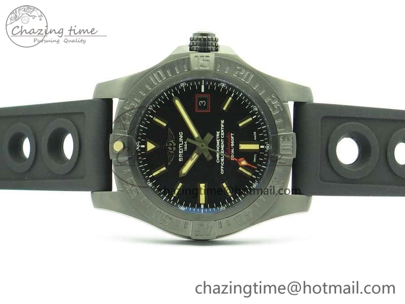 Avenger Blackbird V17311 DLC GF 1:1 Best Edition Black Dial On Rubber Strap A2824 V2