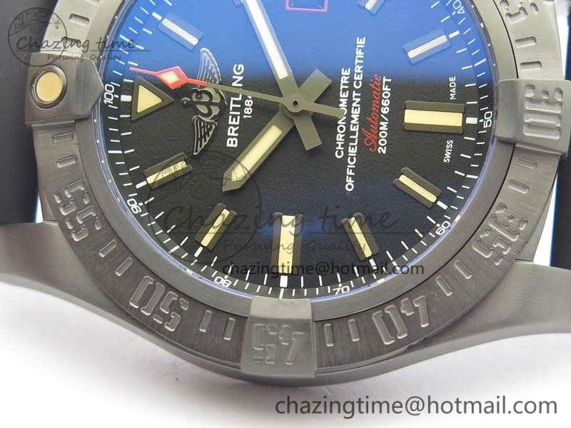 Avenger Blackbird V17311 DLC GF 1:1 Best Edition Black Dial On Rubber Strap A2824 V2