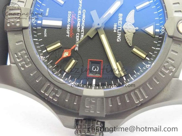 Avenger Blackbird V17311 DLC GF 1:1 Best Edition Black Dial On Rubber Strap A2824 V2