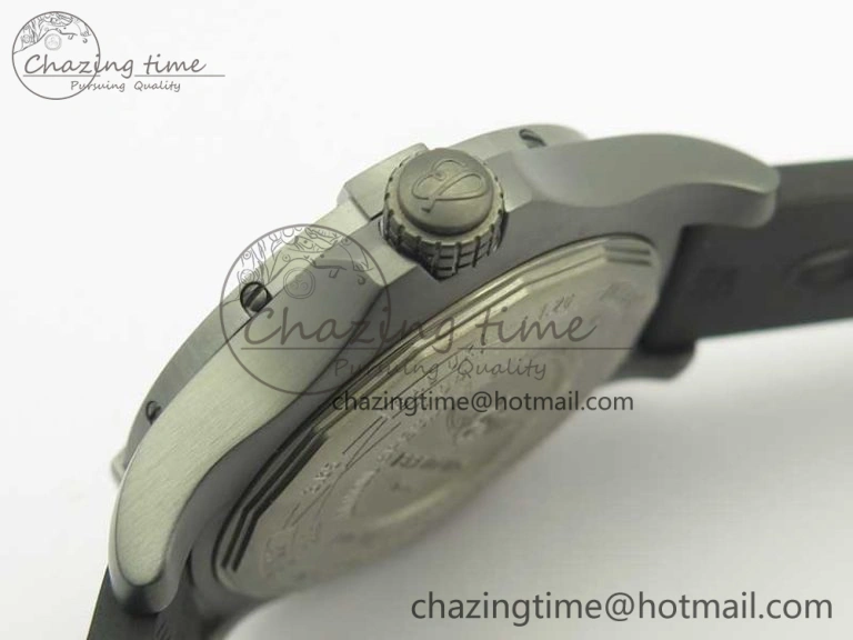 Avenger Blackbird V17311 Ti DLC 1:1 Best Edition Black CF Dial on Rubber Strap A2824