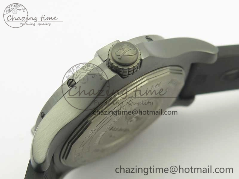 Avenger Blackbird V17311 Ti DLC 1:1 Best Edition Black CF Dial on Rubber Strap A2824