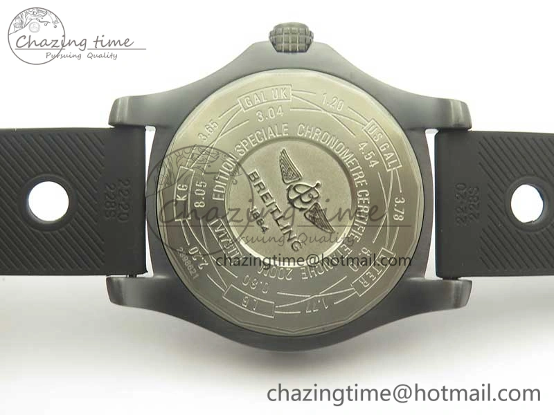 Avenger Blackbird V17311 Ti DLC 1:1 Best Edition Black CF Dial on Rubber Strap A2824