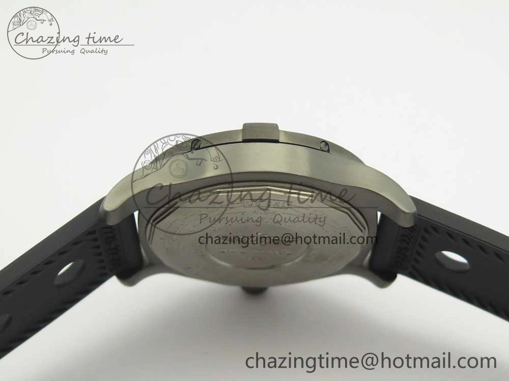 Avenger Blackbird V17311 Ti DLC 1:1 Best Edition Black Dial Diamonds Bezel on Rubber Strap A2824
