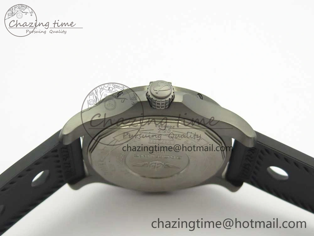 Avenger Blackbird V17311 Ti DLC 1:1 Best Edition Black Dial Diamonds Bezel on Rubber Strap A2824