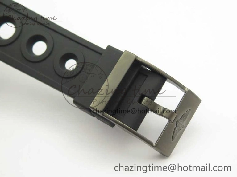 Avenger Blackbird V17311 Ti DLC 1:1 Best Edition Black Dial Diamonds Bezel on Rubber Strap A2824