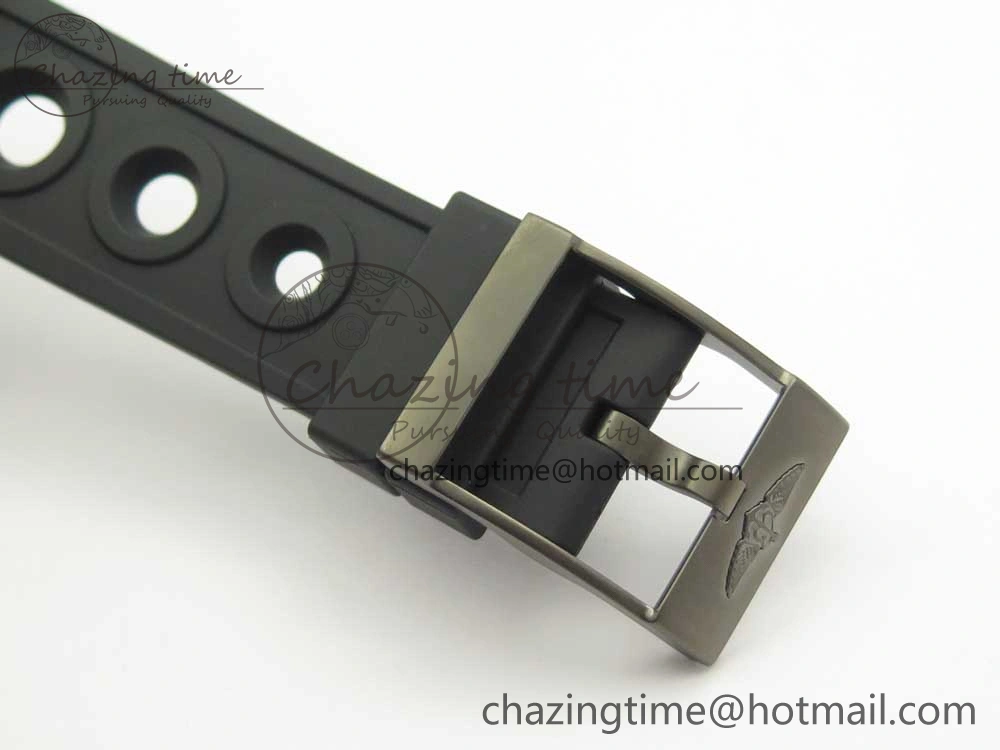 Avenger Blackbird V17311 Ti DLC 1:1 Best Edition Black Dial Diamonds Bezel on Rubber Strap A2824