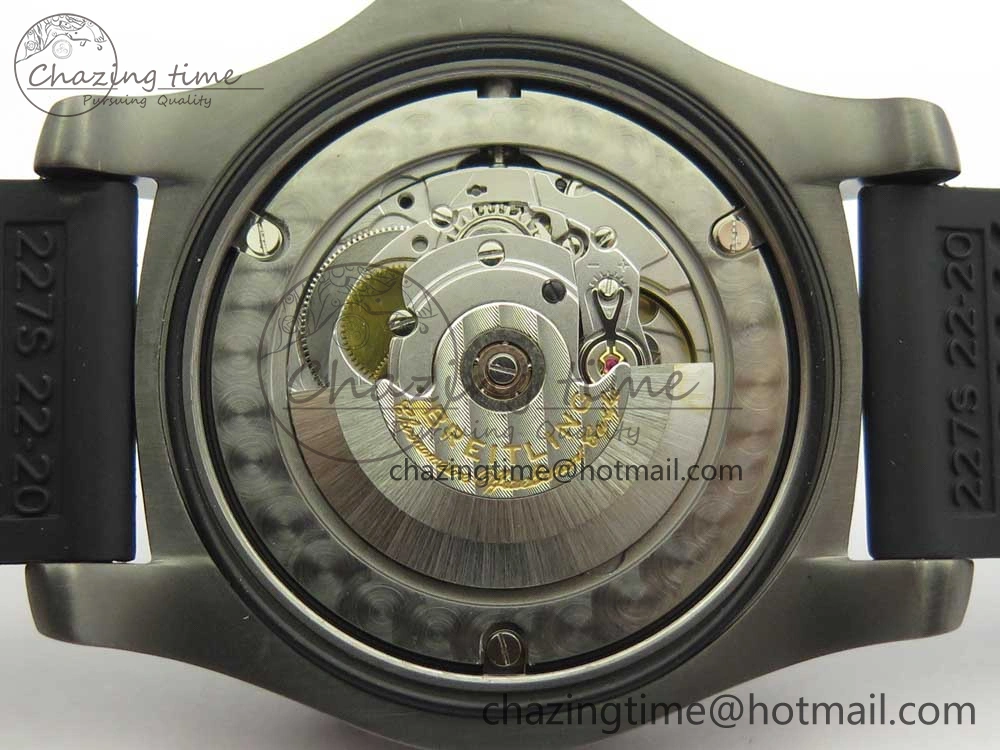 Avenger Blackbird V17311 Ti DLC 1:1 Best Edition Black Dial Diamonds Bezel on Rubber Strap A2824