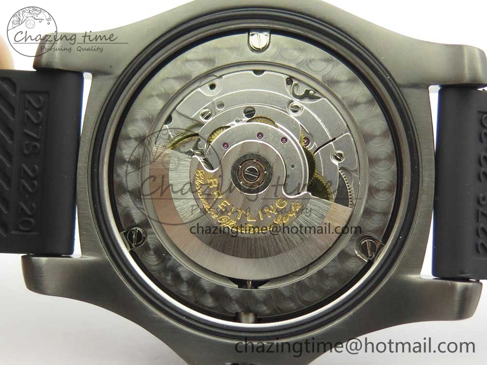 Avenger Blackbird V17311 Ti DLC 1:1 Best Edition Black Dial Diamonds Bezel on Rubber Strap A2824