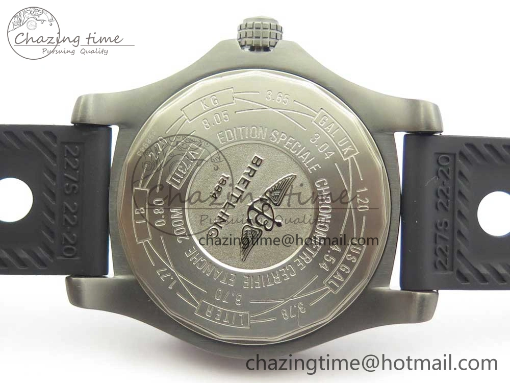 Avenger Blackbird V17311 Ti DLC 1:1 Best Edition Black Dial Diamonds Bezel on Rubber Strap A2824