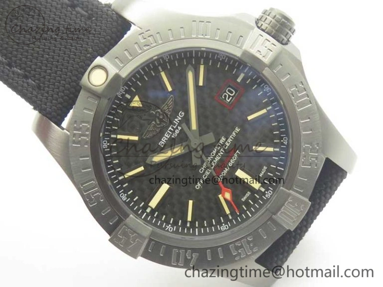 Avenger Blackbird V17311 Ti DLC 1:1 Best Edition Black Dial on Nylon Strap A2824