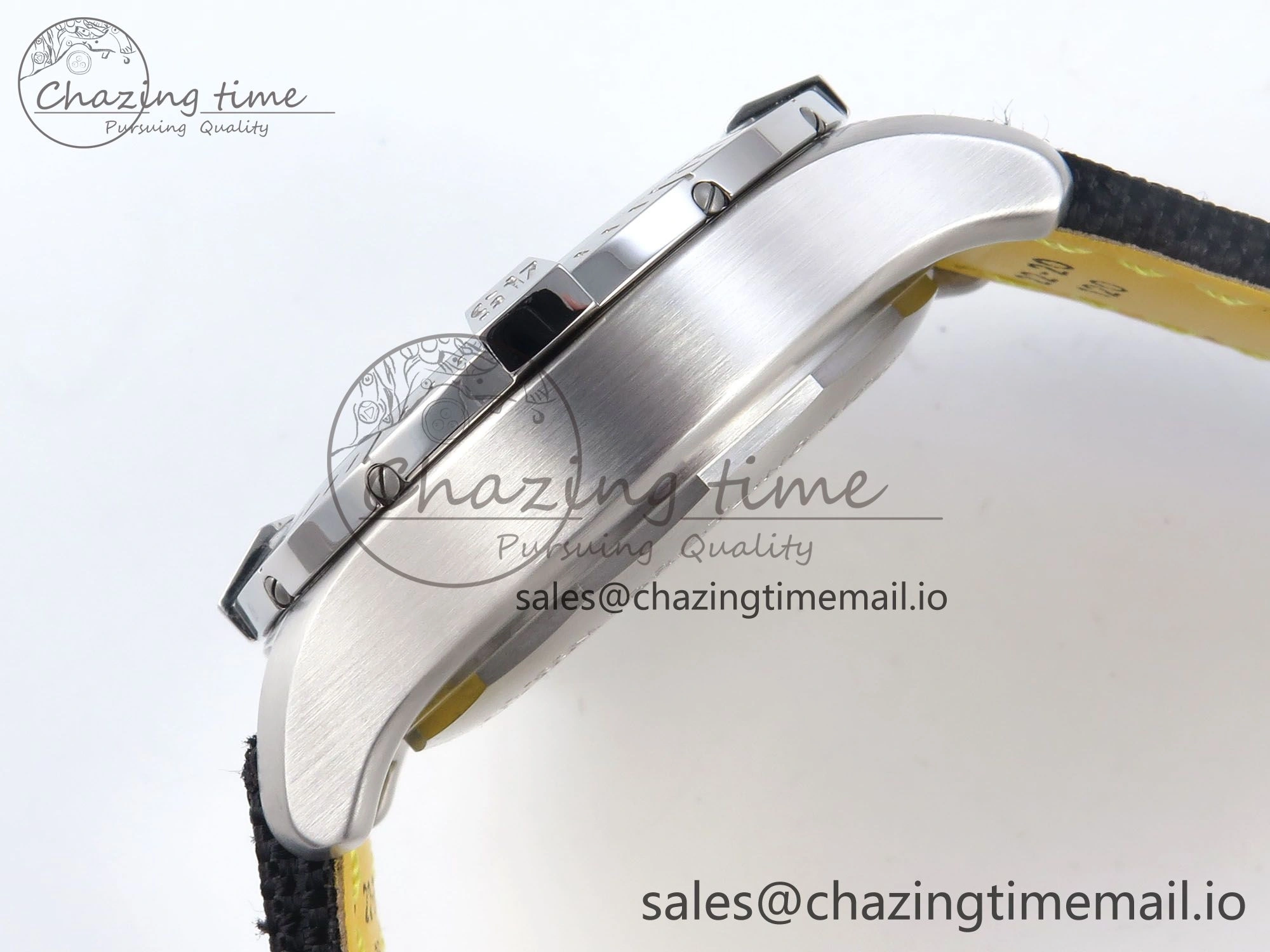 Avenger Chrono 45mm SS TF 1:1 Best Edition Black Dial on Black Nylon Strap A7750