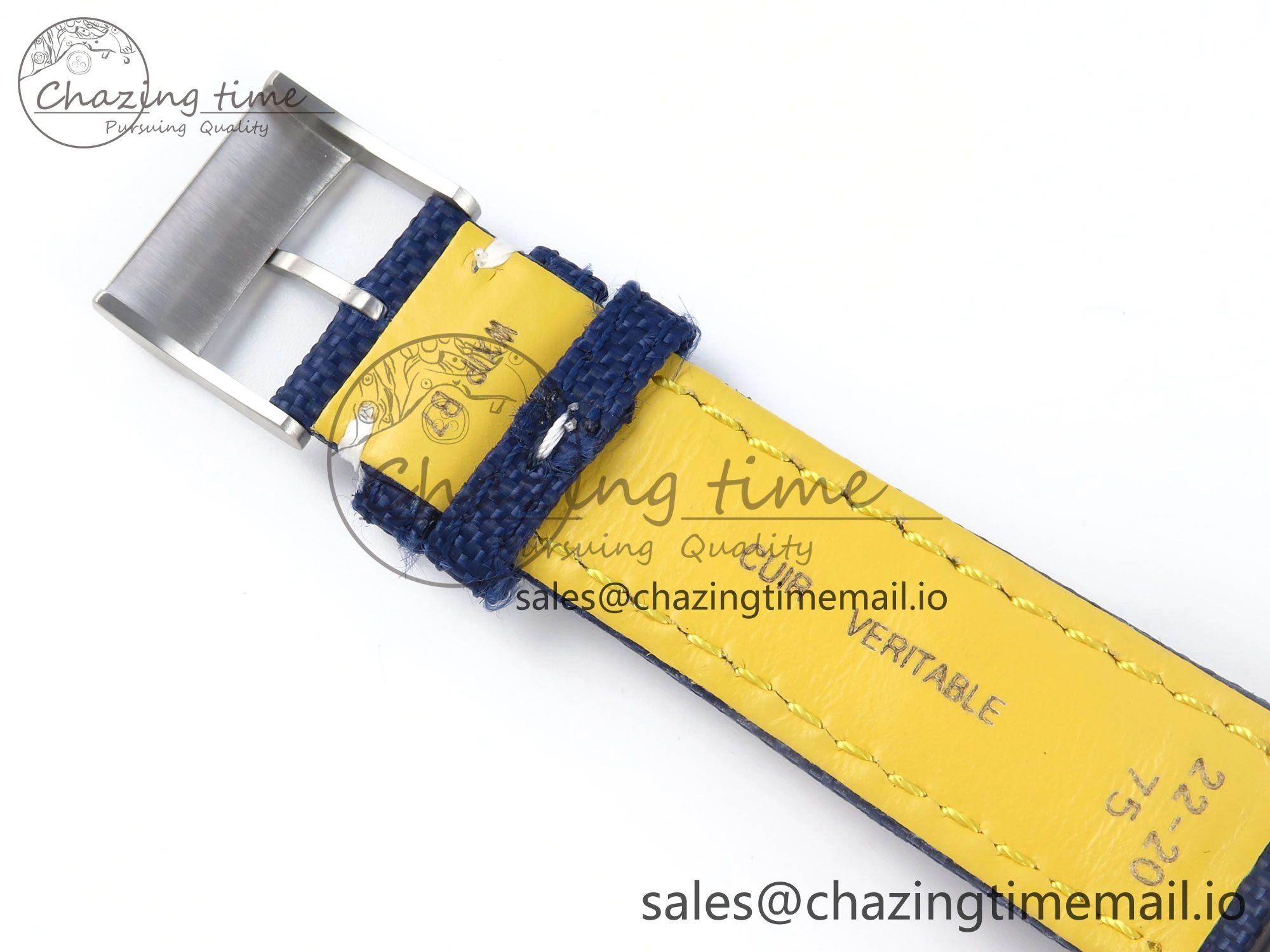 Avenger Chrono 45mm SS TF 1:1 Best Edition Blue Dial on Blue Nylon Strap A7750