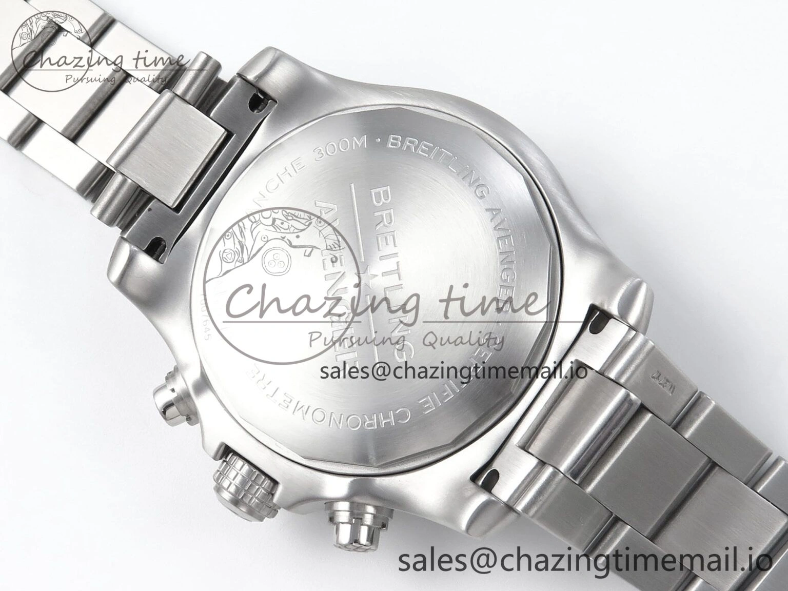 Avenger Chrono 45mm SS TF 1:1 Best Edition Blue Dial on SS Bracelet A7750