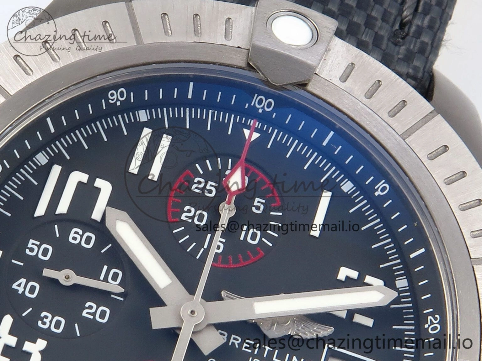 Avenger Chrono 45mm TF 1:1 Best Edition Gray Dial on Gray Nylon Strap A7750