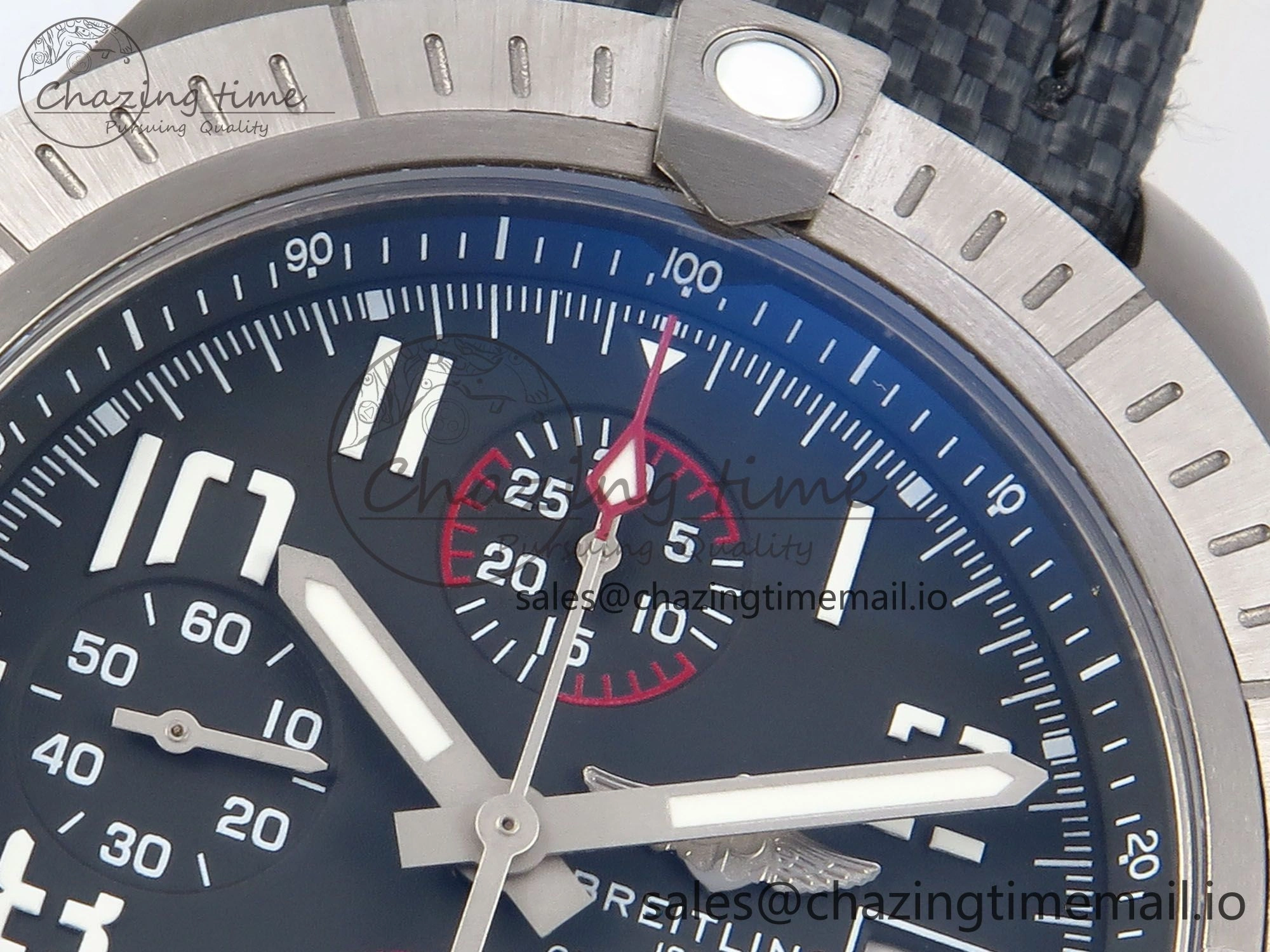 Avenger Chrono 45mm TF 1:1 Best Edition Gray Dial on Gray Nylon Strap A7750