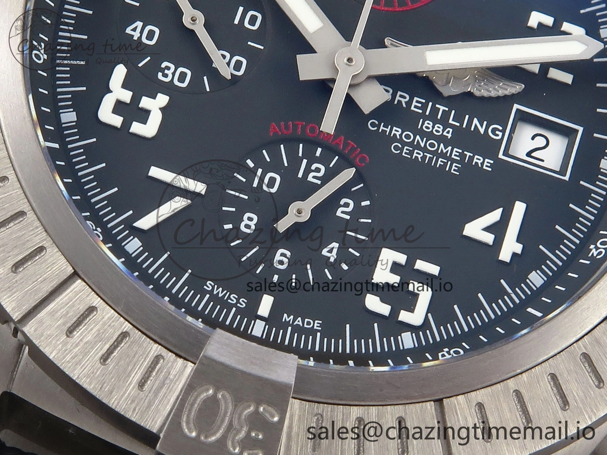 Avenger Chrono 45mm TF 1:1 Best Edition Gray Dial on Gray Nylon Strap A7750