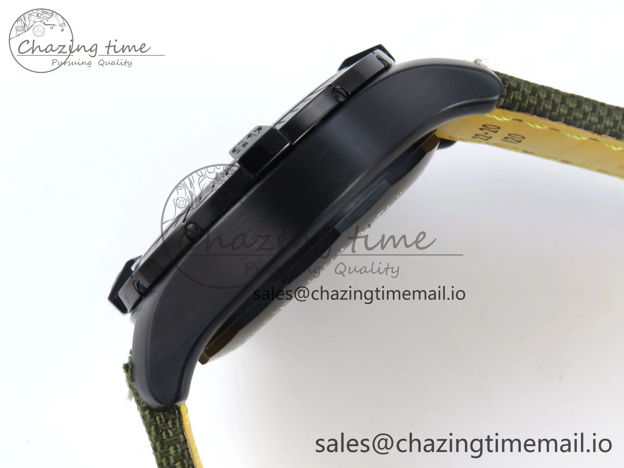 Avenger Chrono 45mm TF 1:1 Best Edition Green Dial on Green Nylon Strap A7750