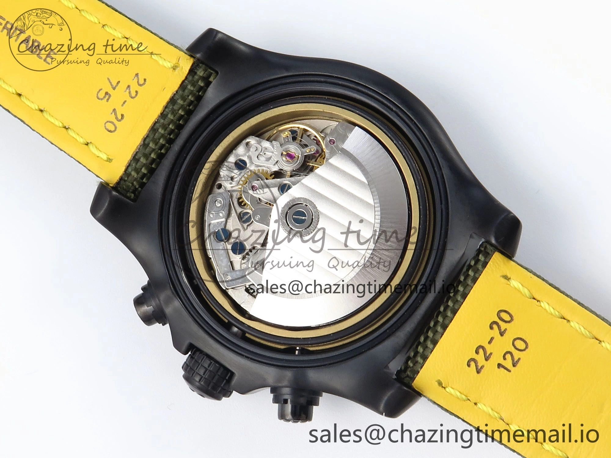 Avenger Chrono 45mm TF 1:1 Best Edition Green Dial on Green Nylon Strap A7750
